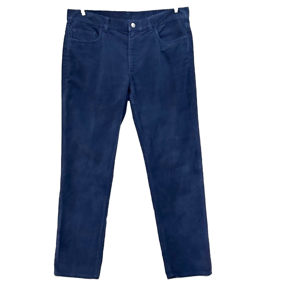 Brooks Brothers 36x32 Navy Blue Corduroy Pants Straight Leg Cotton Preppy Luxury
